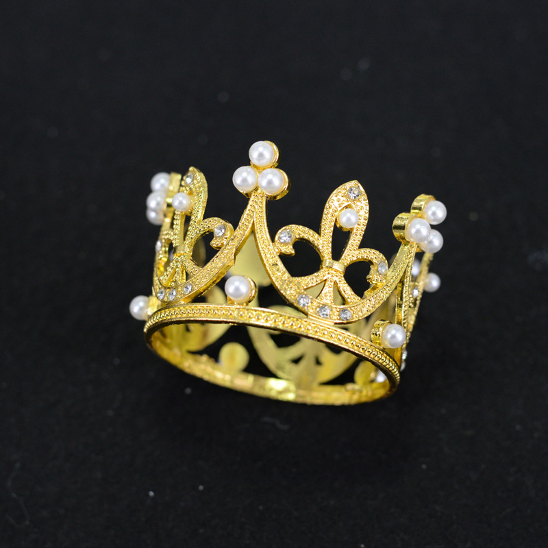 Round Bridal Tiara European Design - Full Crown Hair Accessory for Bride, Flower Girl Hair Decoration, Birthday Cake Topper & Gift Option