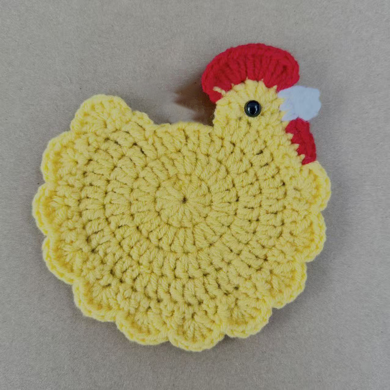 Handmade Crochet Flower Coaster Rose Lily Tulip Cup Pad Table Decor