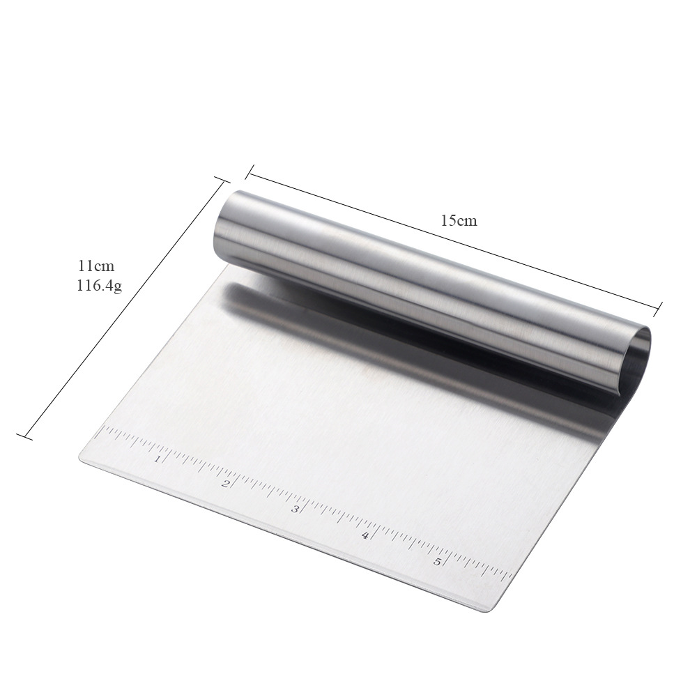 Stainless Steel Dough Scraper with Measuring Scale Pastry Cutter