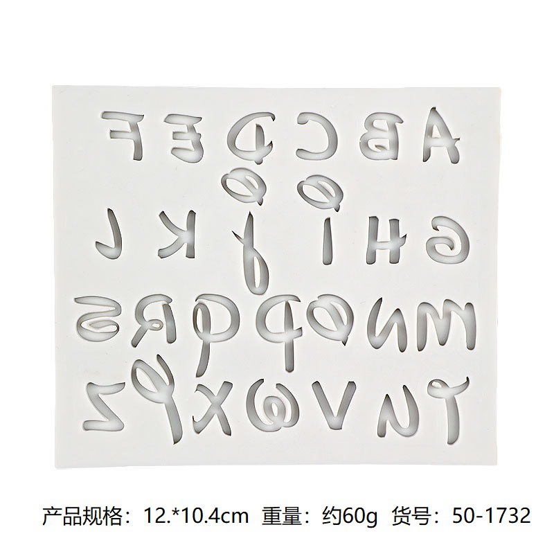 DIY Baking Uppercase Letter & Number Silicone Molds, Liquid Silicone Molds for Cake Decorating, Fondant, Clay & Chocolate