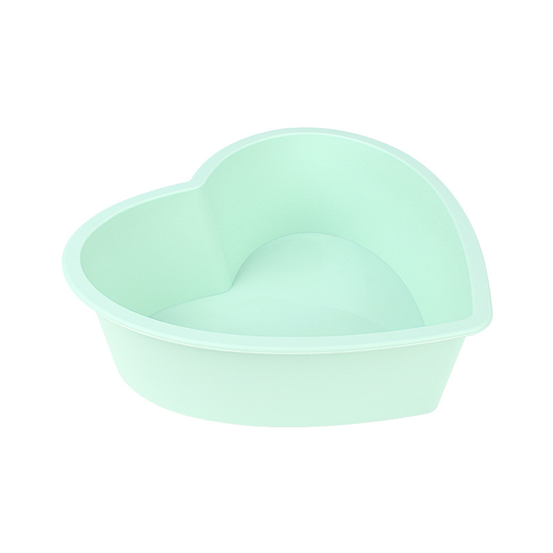 6 Inch Heart Shaped Silicone Cake Pan Non-Stick Food Grade Chiffon Mousse Baking Mold Oven Safe Valentine’s Day Dessert Baking Tool