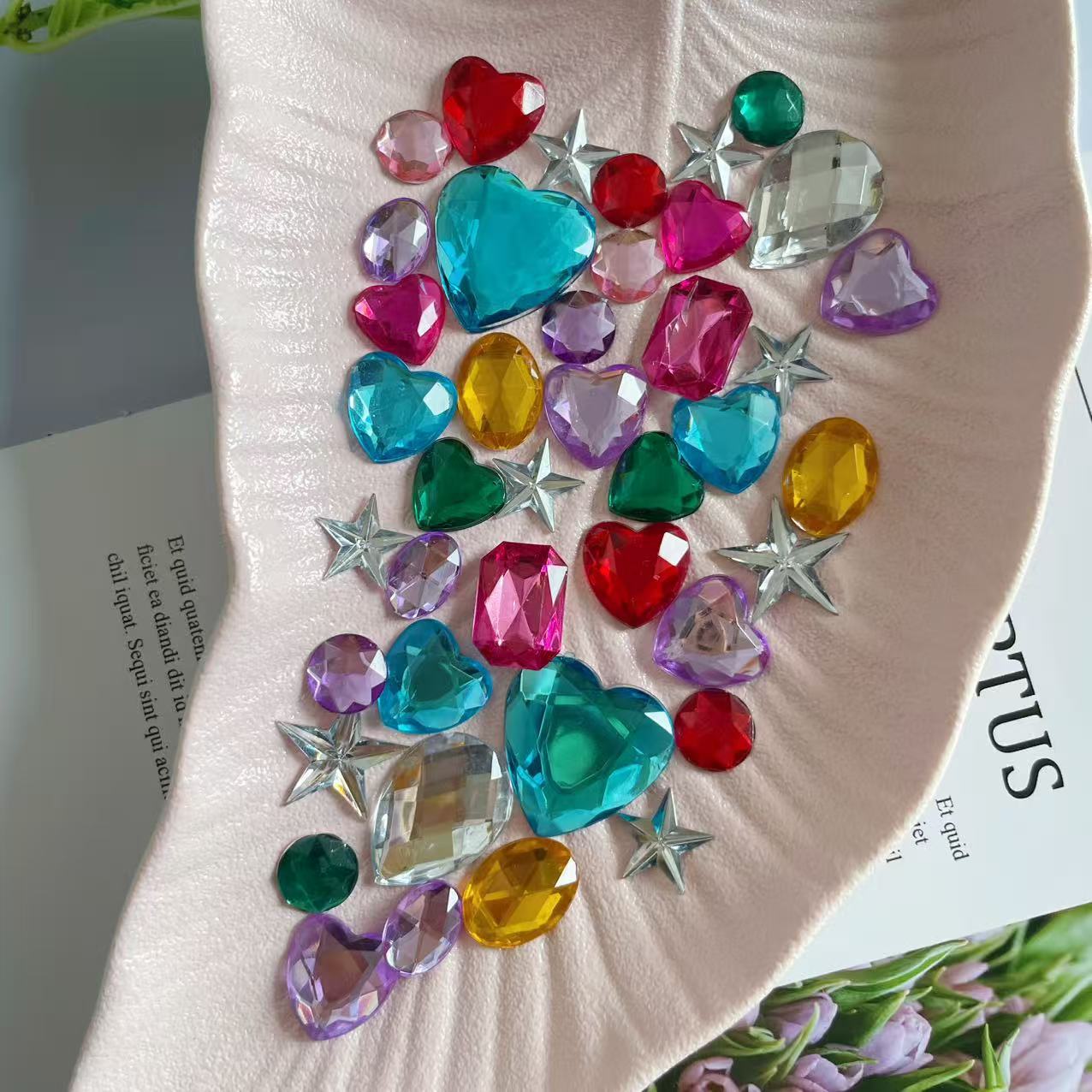 Cross-Border Gem Cake Decoration Diamond Cake Topper Girls Birthday Cake Photo Props Party Decoration