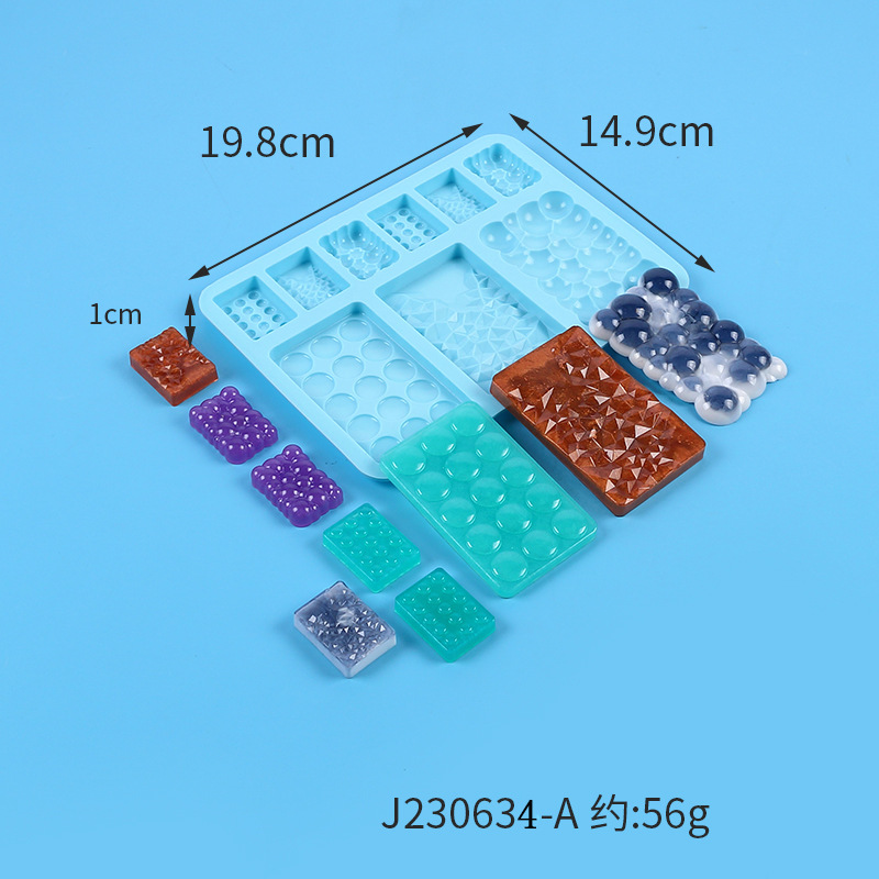 DIY Silicone Chocolate Bar Molds - Building Block & Geometric Pattern Molds for Fondant, Cake Decorating & Baking