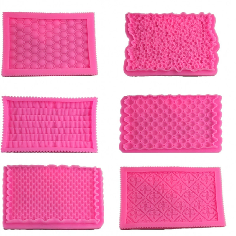 Silicone Beaded & Textured Fondant Mold, Faux Gemstone & Knitted Pattern Mat for Cake Decorating