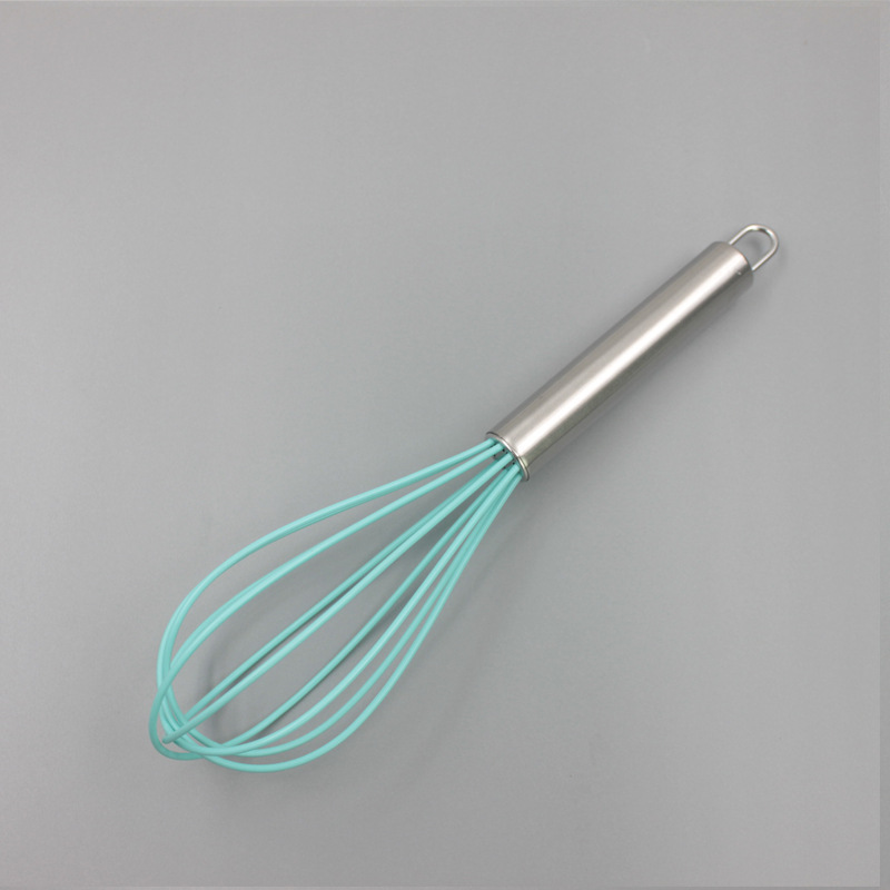 Stainless Steel Handle Silicone Whisk - 8/10/12 Inch Heat Resistant Kitchen Mixer