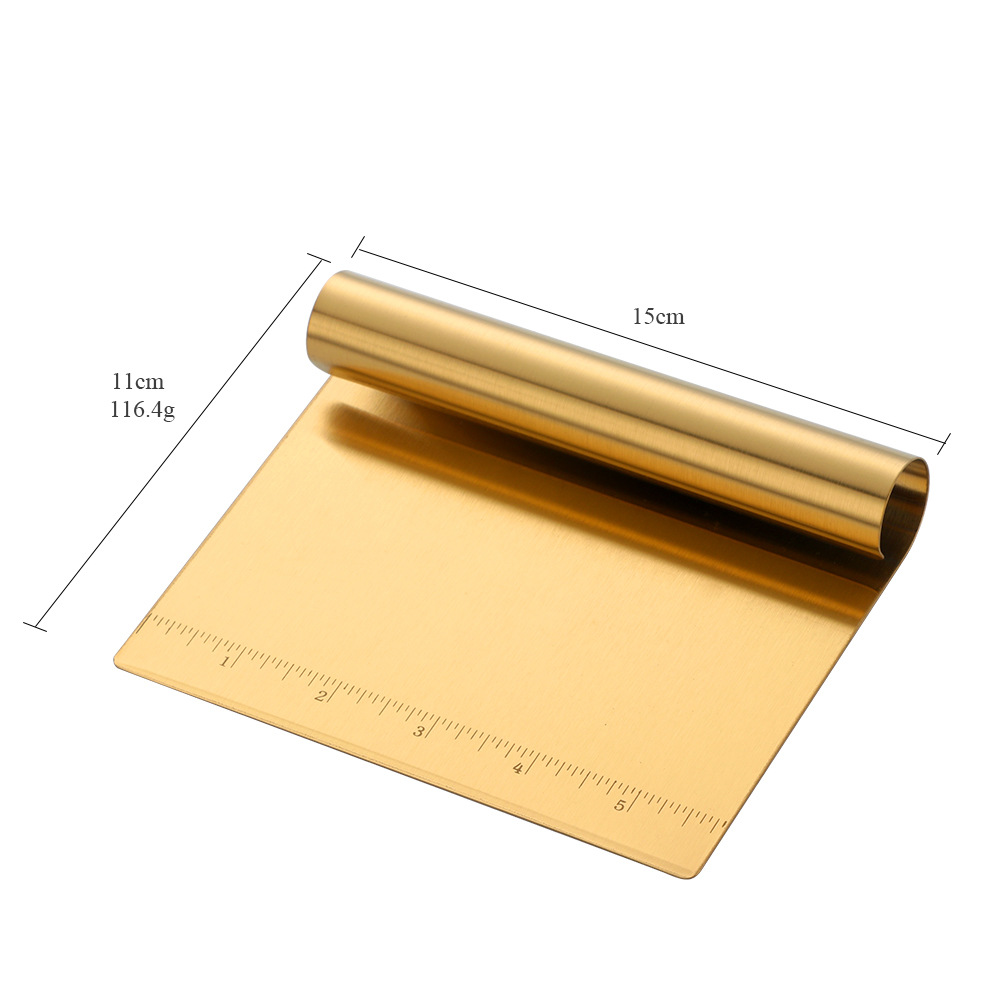 Stainless Steel Dough Scraper with Measuring Scale Pastry Cutter