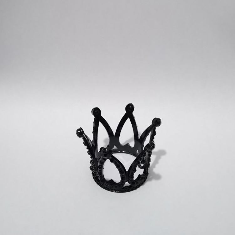 Princess Rhinestone Crown - Round Heart Design, Dual Use for Kids' Birthday Cake Decoration & Stage Performance Accessories