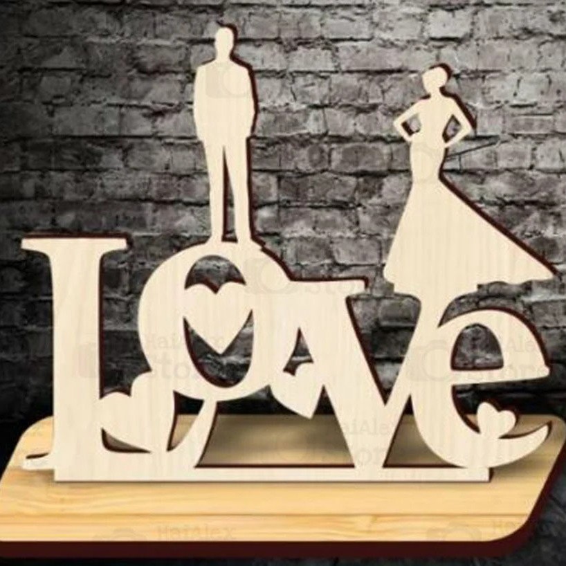 Newlywed Home Decor Collection | Handcrafted Wooden Centerpiece for Entryway & Bedroom, Wedding Gift Art for Couples, Coordinated Tabletop Display with Romantic Aesthetic