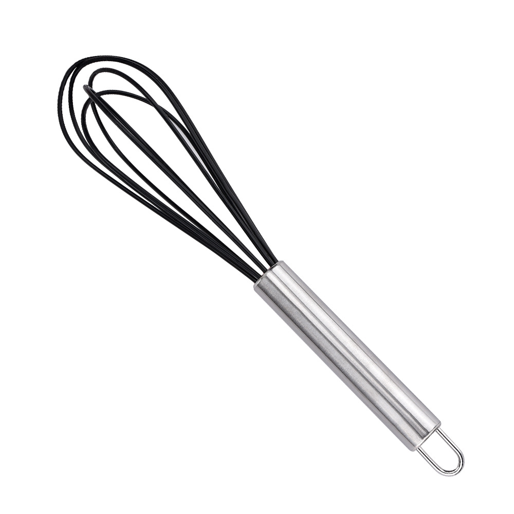Stainless Steel Handle Silicone Whisk - 8/10/12 Inch Heat Resistant Kitchen Mixer