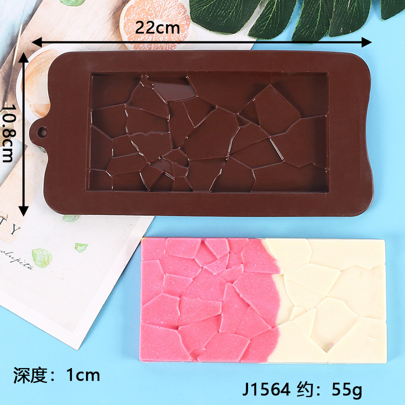 DIY Silicone Chocolate Bar Molds - Building Block & Geometric Pattern Molds for Fondant, Cake Decorating & Baking