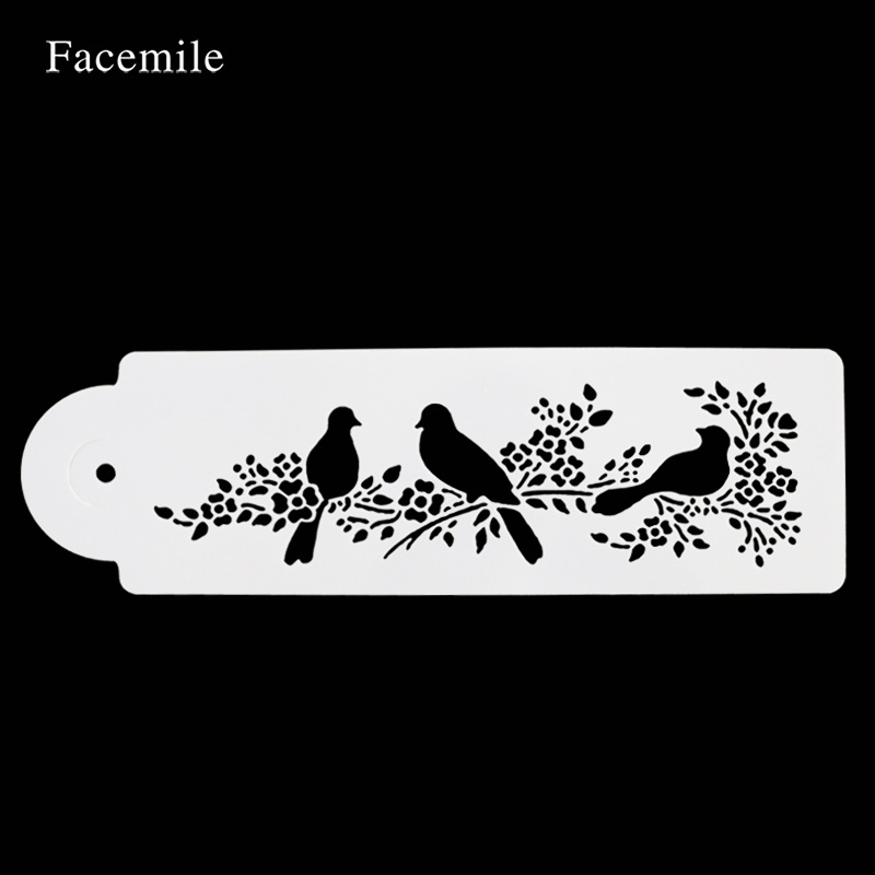 Cake Stencils Set, Lace & Floral Border Templates, 4-Piece Fondant Embossing Molds for Dessert Decorating, Spray & Airbrush Cake Stencils