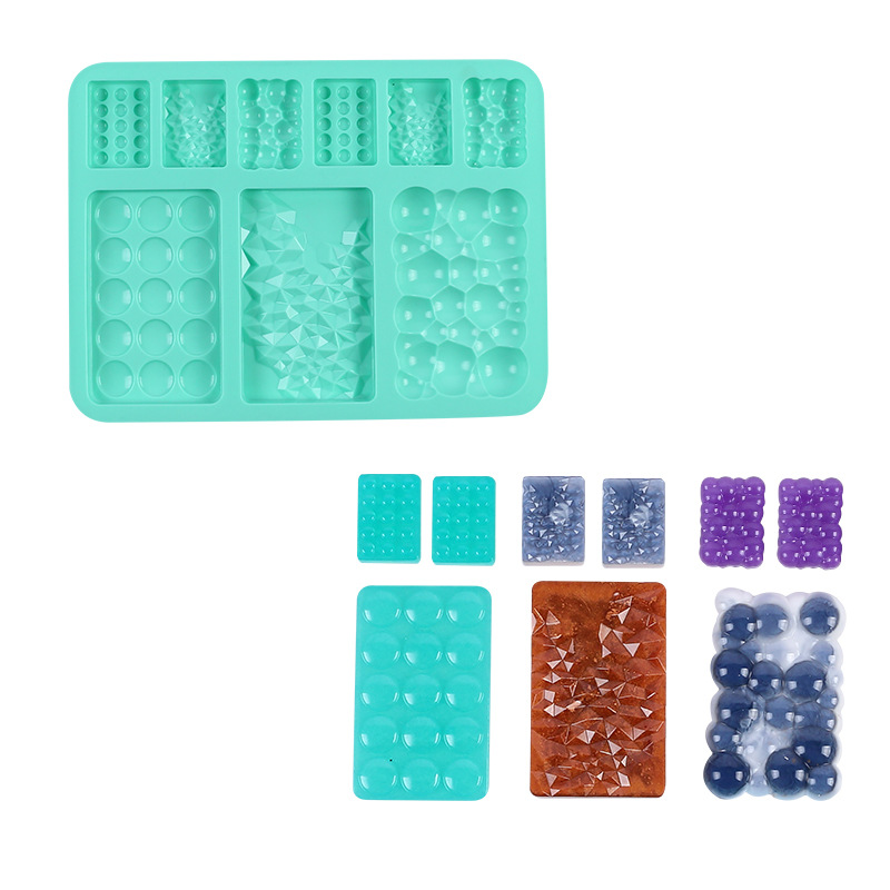 DIY Silicone Chocolate Bar Molds - Building Block & Geometric Pattern Molds for Fondant, Cake Decorating & Baking