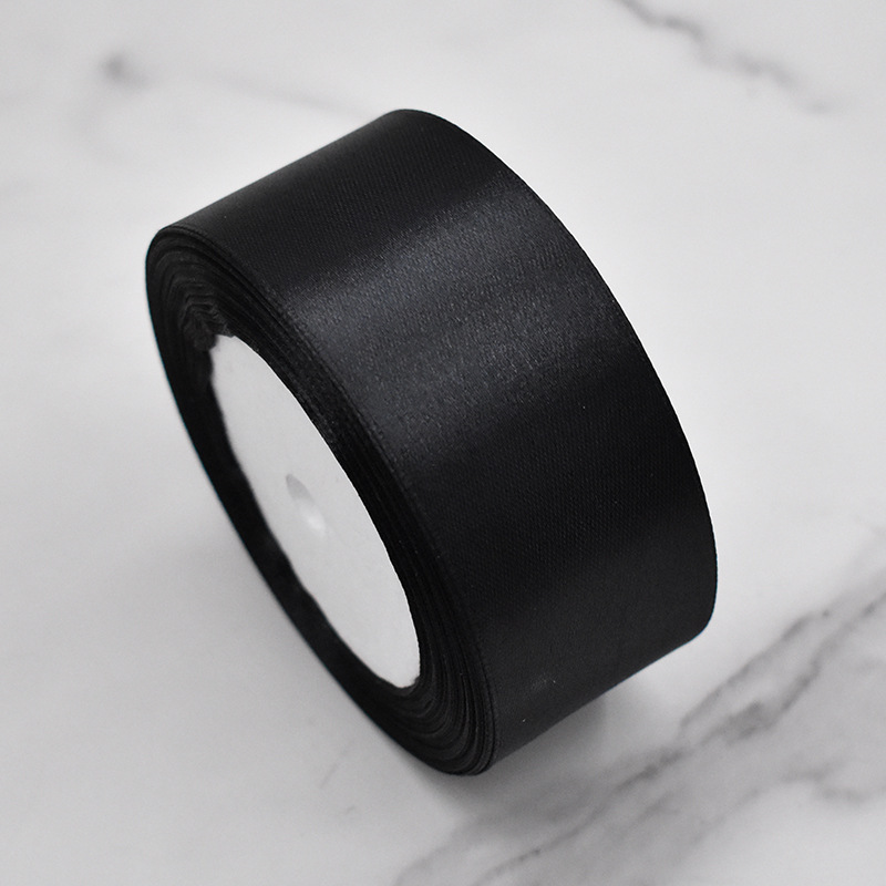 4cm Wide Solid Satin Ribbon Roll DIY Rose Flower Making Bow Ribbon Gift Wrapping Bouquet Packaging Wedding Party Hanging Decorative Ribbon
