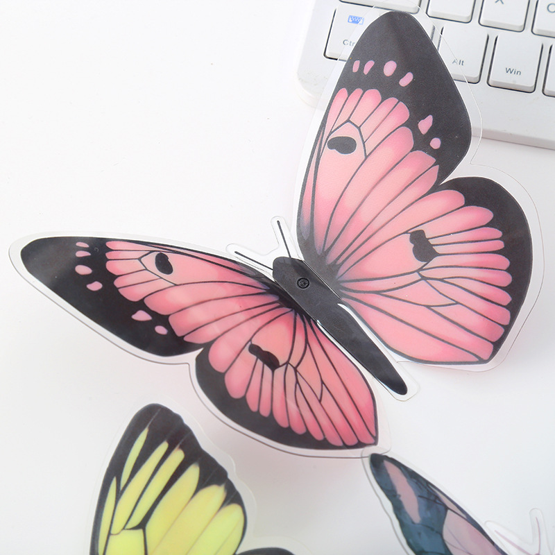 Lifelike 3D Butterfly Stickers: Dual-Purpose Wall Art & Cake Toppers, Premium PVC Material