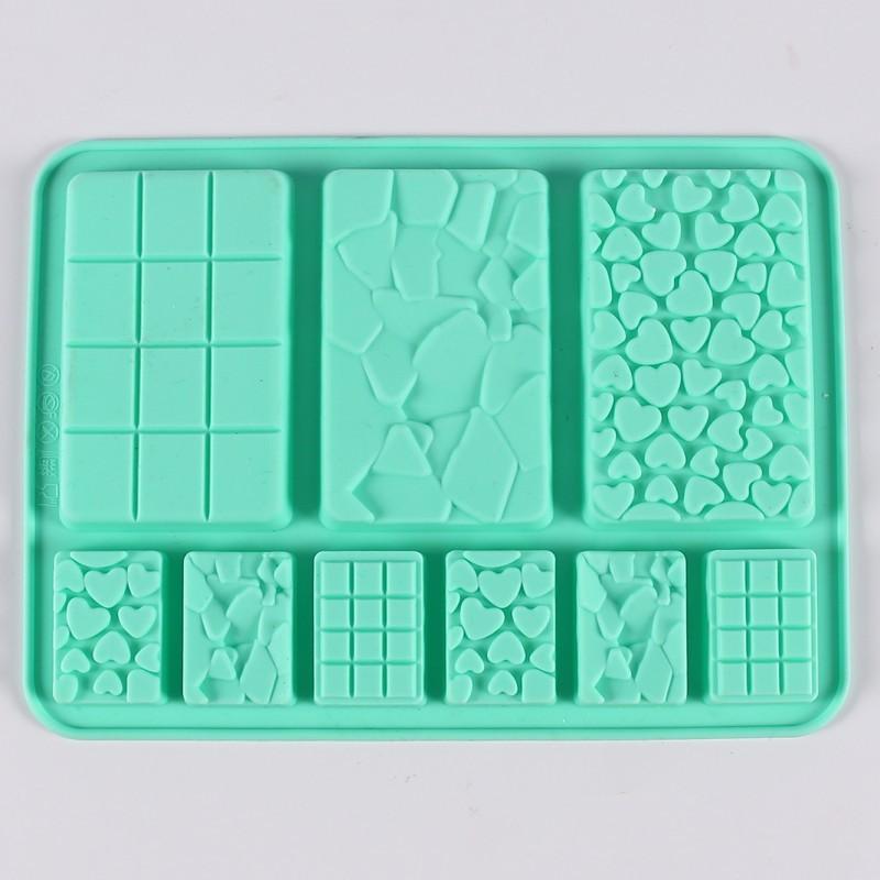 DIY Silicone Chocolate Bar Molds - Building Block & Geometric Pattern Molds for Fondant, Cake Decorating & Baking