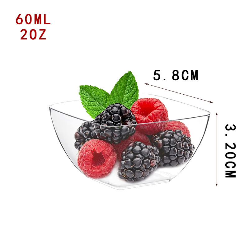 Disposable Plastic Trapezoidal Dessert Cups Gold Mousse Cup Ice Cream Cup Parfait Cup Chocolate Dessert Cup with Spoons