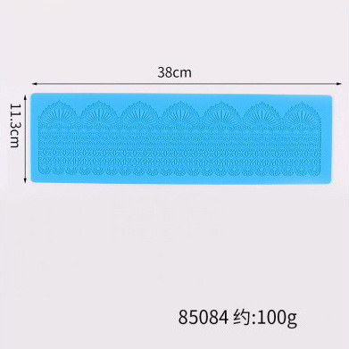 Lace Silicone Fondant Mold, Wedding Cake Border Decorating Tool, Hollow Pattern Chocolate Lace Mat for Dessert Edging