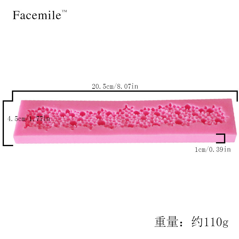 Lace Silicone Fondant Mold, Wedding Cake Border Decorating Tool, Hollow Pattern Chocolate Lace Mat for Dessert Edging