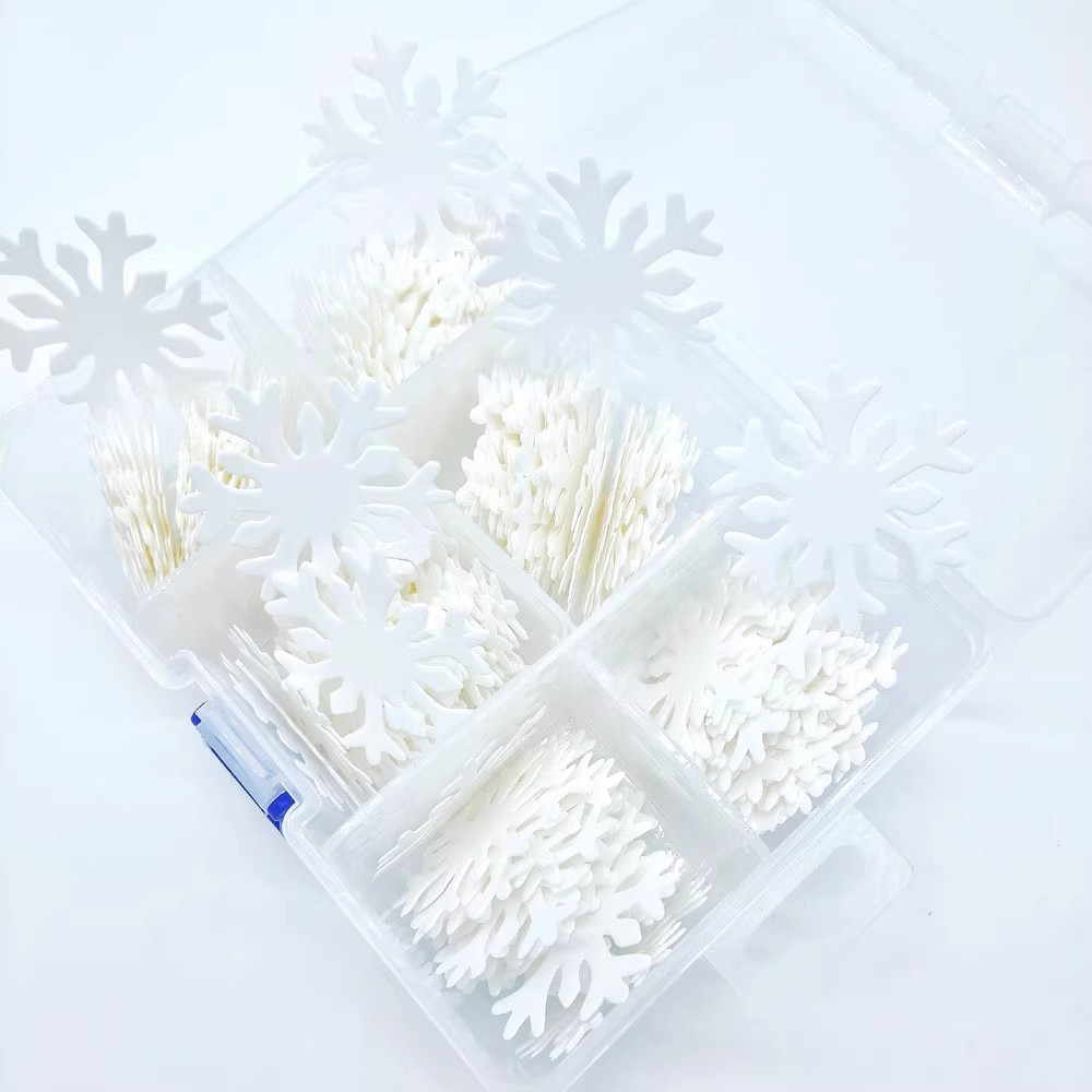 Professional Grade Edible Snowflake Set | Pre-Cut Wafer Paper Decor for Cakes & Pastries | Dissolvable Rice Paper Toppers for Bakers & Home Bakers