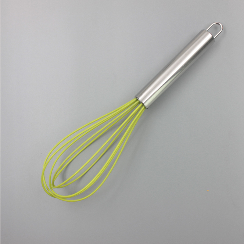 Stainless Steel Handle Silicone Whisk - 8/10/12 Inch Heat Resistant Kitchen Mixer