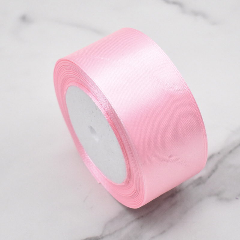 4cm Wide Solid Satin Ribbon Roll DIY Rose Flower Making Bow Ribbon Gift Wrapping Bouquet Packaging Wedding Party Hanging Decorative Ribbon