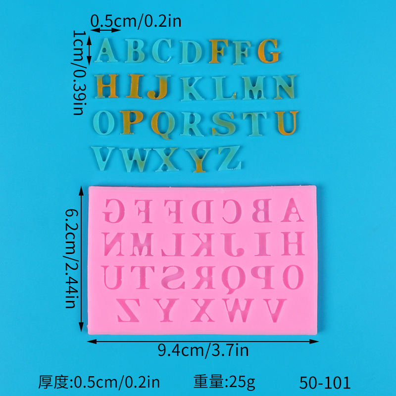 DIY Baking Uppercase Letter & Number Silicone Molds, Liquid Silicone Molds for Cake Decorating, Fondant, Clay & Chocolate