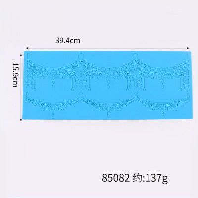 Lace Silicone Fondant Mold, Wedding Cake Border Decorating Tool, Hollow Pattern Chocolate Lace Mat for Dessert Edging