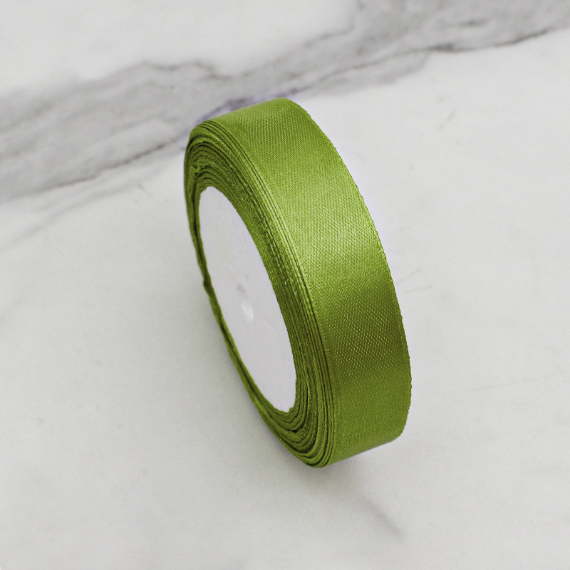 2cm Wide Satin Ribbon Roll Solid Color Gift Wrapping Ribbon for Flower Bouquet Baking Packaging DIY Bow Wedding Party Decoration Ribbon