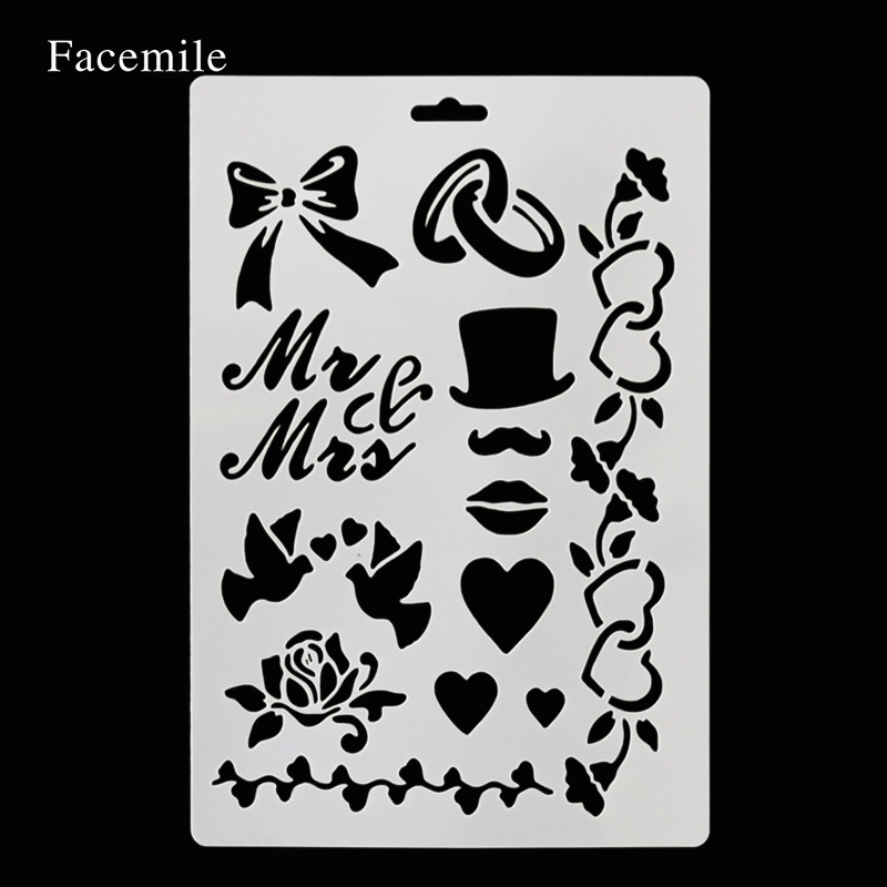 Cake Stencils Set, Lace & Floral Border Templates, 4-Piece Fondant Embossing Molds for Dessert Decorating, Spray & Airbrush Cake Stencils