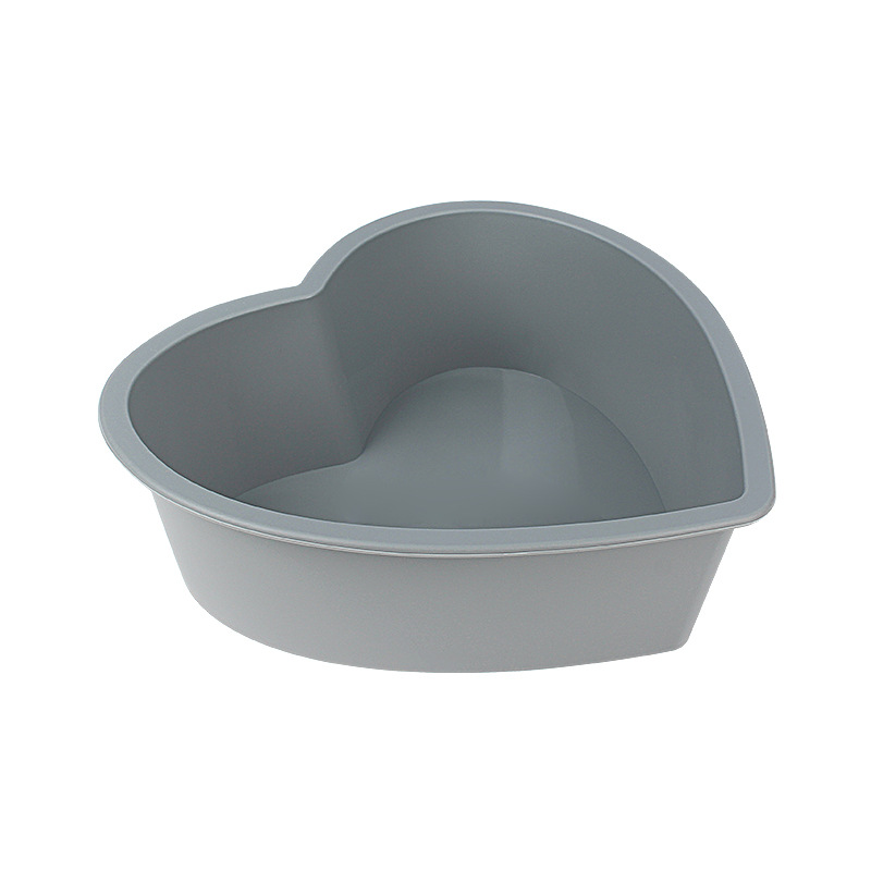 6 Inch Heart Shaped Silicone Cake Pan Non-Stick Food Grade Chiffon Mousse Baking Mold Oven Safe Valentine’s Day Dessert Baking Tool