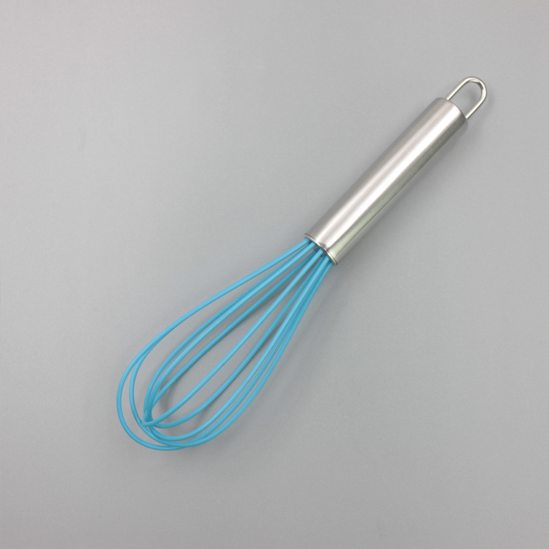 Stainless Steel Handle Silicone Whisk - 8/10/12 Inch Heat Resistant Kitchen Mixer