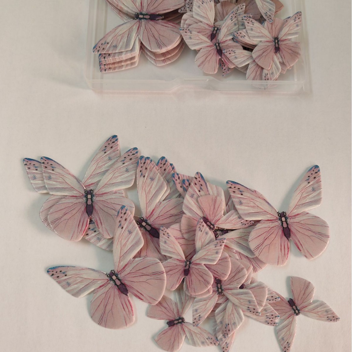 Rainforest Butterfly Collection | 72 Edible Wafer Butterflies in Tropical Color Spectrum, Gradient Wing Designs Mimicking Morpho & Swallowtail Species, Vibrant Garden Party Cake Decor