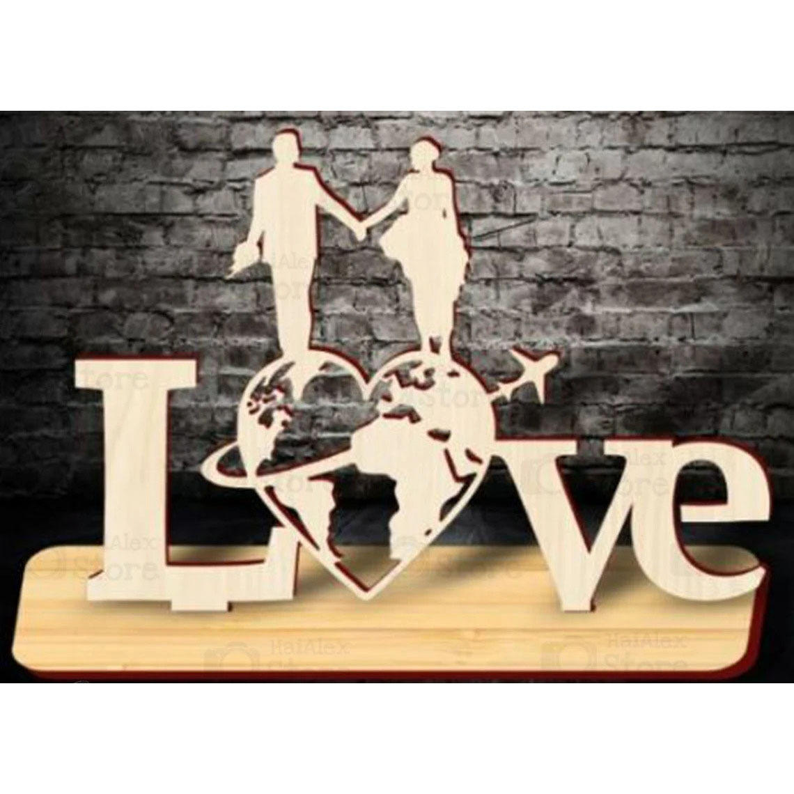 Newlywed Home Decor Collection | Handcrafted Wooden Centerpiece for Entryway & Bedroom, Wedding Gift Art for Couples, Coordinated Tabletop Display with Romantic Aesthetic