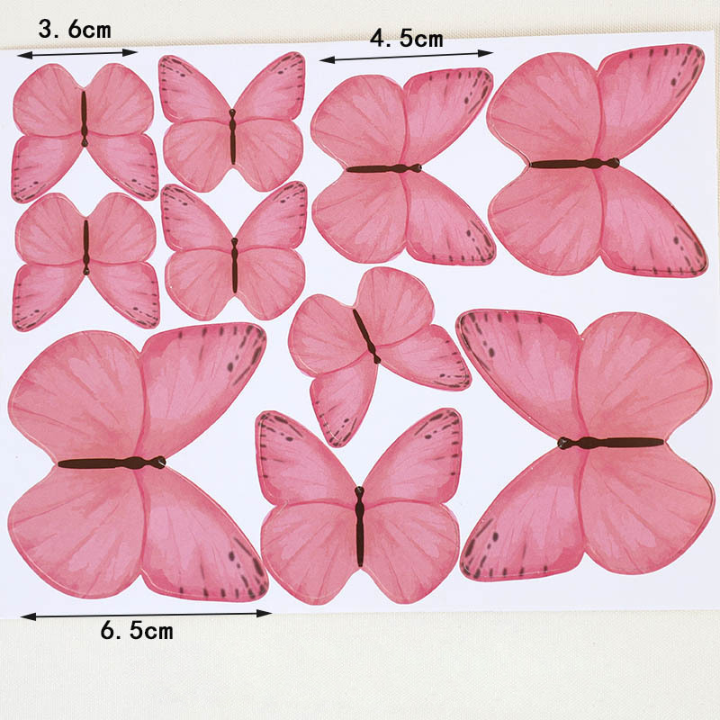 DIY Colorful Glittering Gold-Foil Butterflies & Wave Flags - Baking Toppers for Birthday Cakes, Perfect for Decorating Internet-Famous Dessert Tables