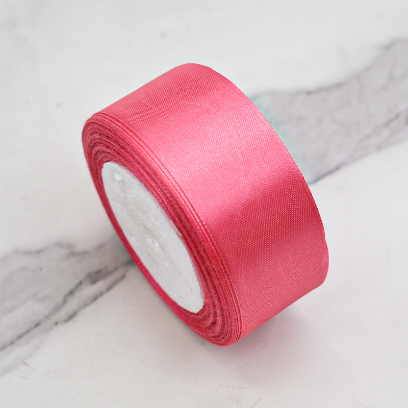 4cm Wide Solid Satin Ribbon Roll DIY Rose Flower Making Bow Ribbon Gift Wrapping Bouquet Packaging Wedding Party Hanging Decorative Ribbon