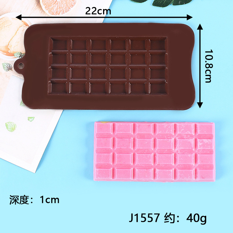 DIY Silicone Chocolate Bar Molds - Building Block & Geometric Pattern Molds for Fondant, Cake Decorating & Baking