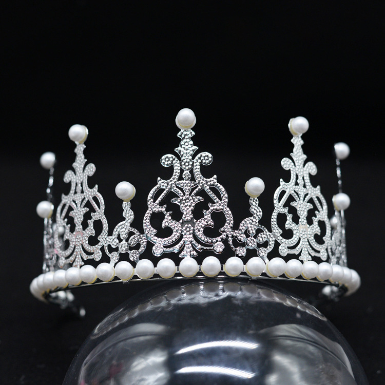 Baby-Style Bridal Crown & Tiara | Princess Lace Headband | Birthday Cake Decoration | Cross-Border Hair Accessories for Weddings, Birthdays