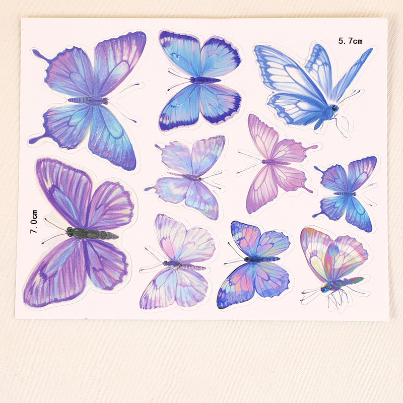 DIY Colorful Glittering Gold-Foil Butterflies & Wave Flags - Baking Toppers for Birthday Cakes, Perfect for Decorating Internet-Famous Dessert Tables