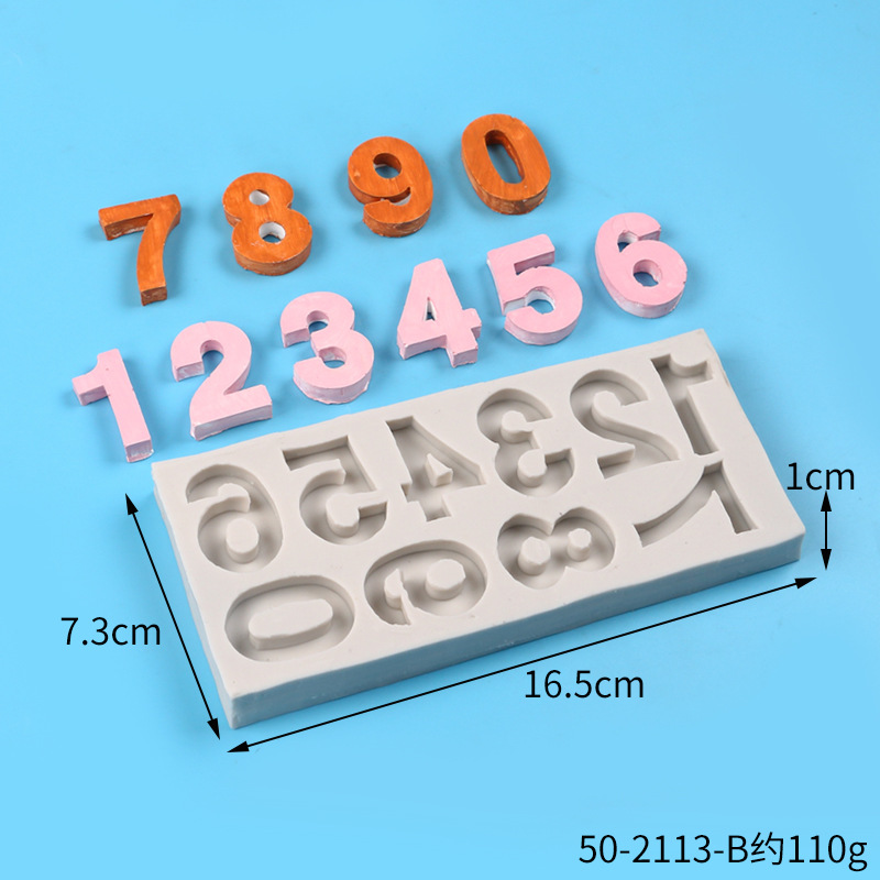DIY Baking Uppercase Letter & Number Silicone Molds, Liquid Silicone Molds for Cake Decorating, Fondant, Clay & Chocolate