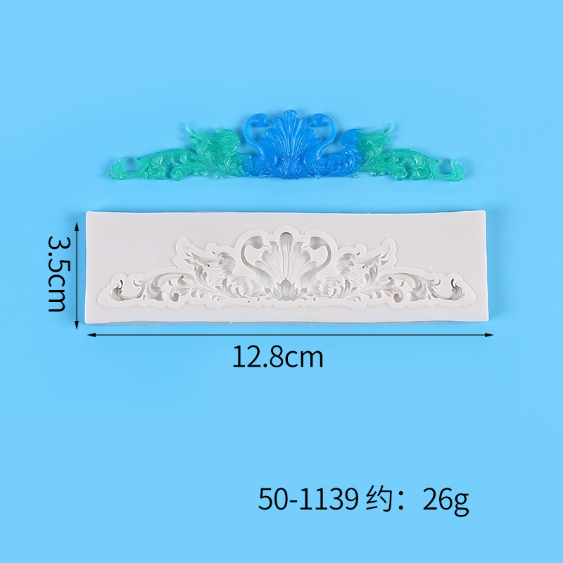 European Style Lace Border Silicone Molds, Fondant Cake Edge Decorating Molds for Chocolate & Sugarcraft