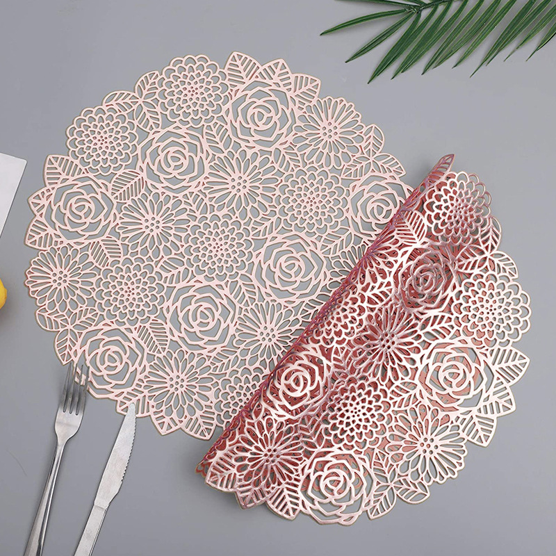 Statement Table Setting: Rose Patterned Coasters & Placemats for Special Moments