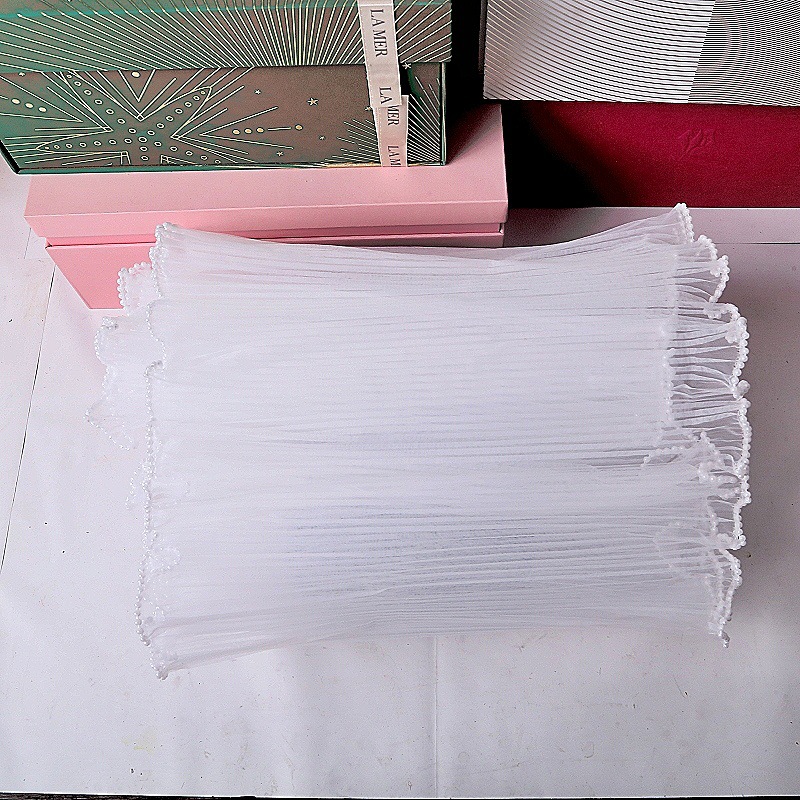28cm Pleated Tulle Flower Wrapping Paper Pearl Wave Mesh for Bouquet & Floral Gifts