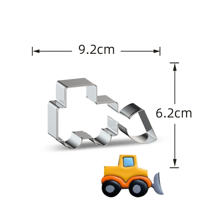Stainless Steel Cookie Cutters, Kids' Vehicle & Transportation Shapes for Baking & Cake Decorating