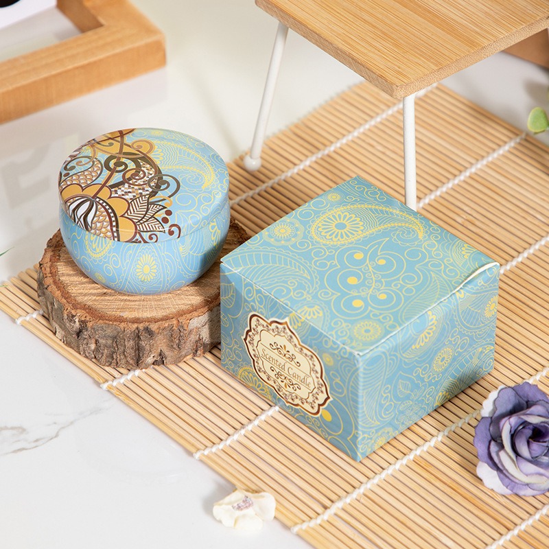 Dried Flower Smokeless Scented Candle Gift Box, Long Lasting Fragrance Candle for Bedroom Home Decor Wedding Favor