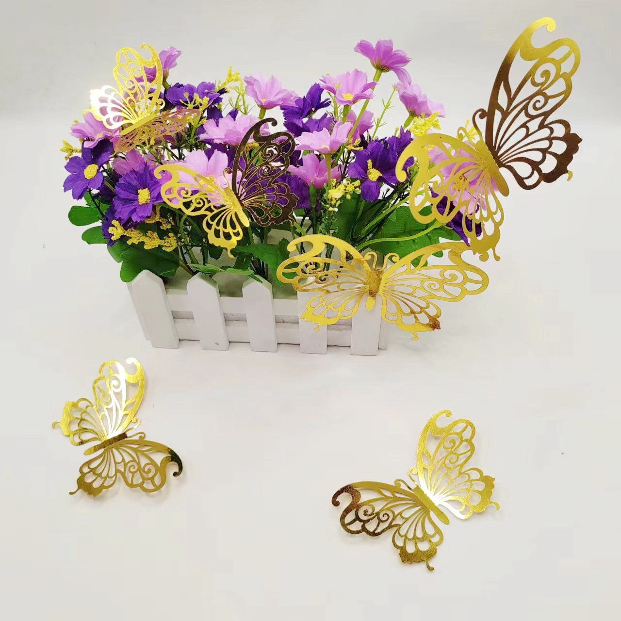 Elegant Metallic Butterfly Decor: Timeless Accents for Walls & Celebrations, 12 Colors