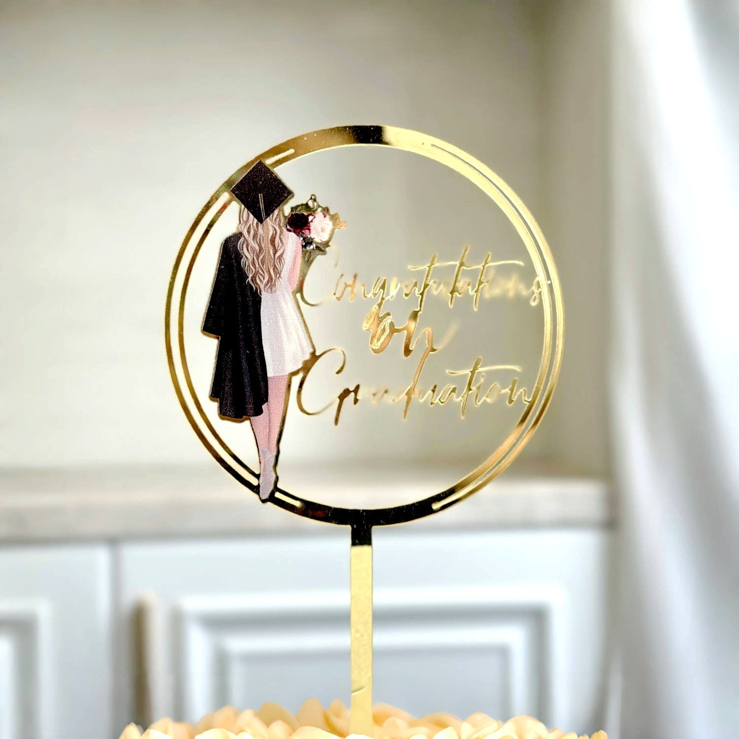 Congratulations 2026 Graduation Topper | Class of 2026 Cake Decor for High School & College Parties, Grad Celebration Cake Decoration