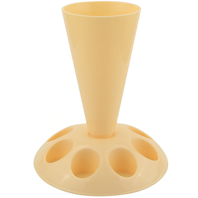 Piping Bag Holder Stand for Filling, Pastry Bag Holder Stand, Decorating Bag Holder with 8 Slots Nozzles Holder, Plastic Pastry Bag Stand for Cake Decorating Kit, Baking Accessories (Blue)（Red)(Yellow)(Grey)(Black)