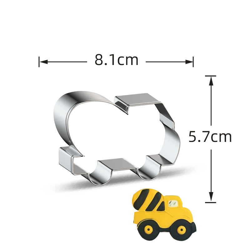 Stainless Steel Cookie Cutters, Kids' Vehicle & Transportation Shapes for Baking & Cake Decorating
