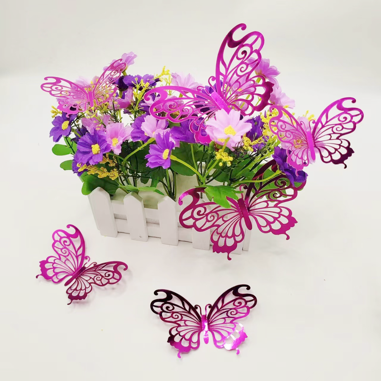 Elegant Metallic Butterfly Decor: Timeless Accents for Walls & Celebrations, 12 Colors