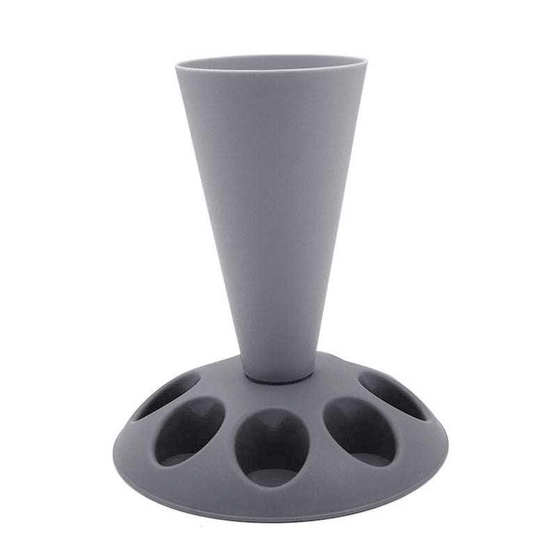 Piping Bag Holder Stand for Filling, Pastry Bag Holder Stand, Decorating Bag Holder with 8 Slots Nozzles Holder, Plastic Pastry Bag Stand for Cake Decorating Kit, Baking Accessories (Blue)（Red)(Yellow)(Grey)(Black)